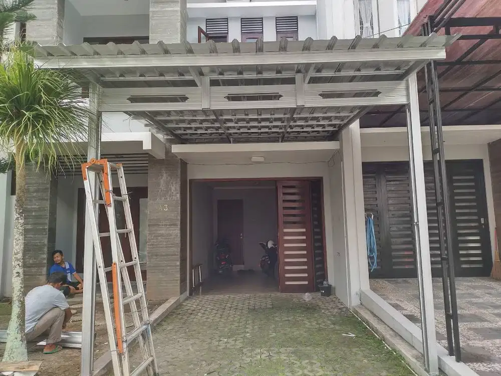Kanopi Baja Ringan UPVC ALDERON/SHIELD MURAH Sehari Jadi Pasang RAPI
