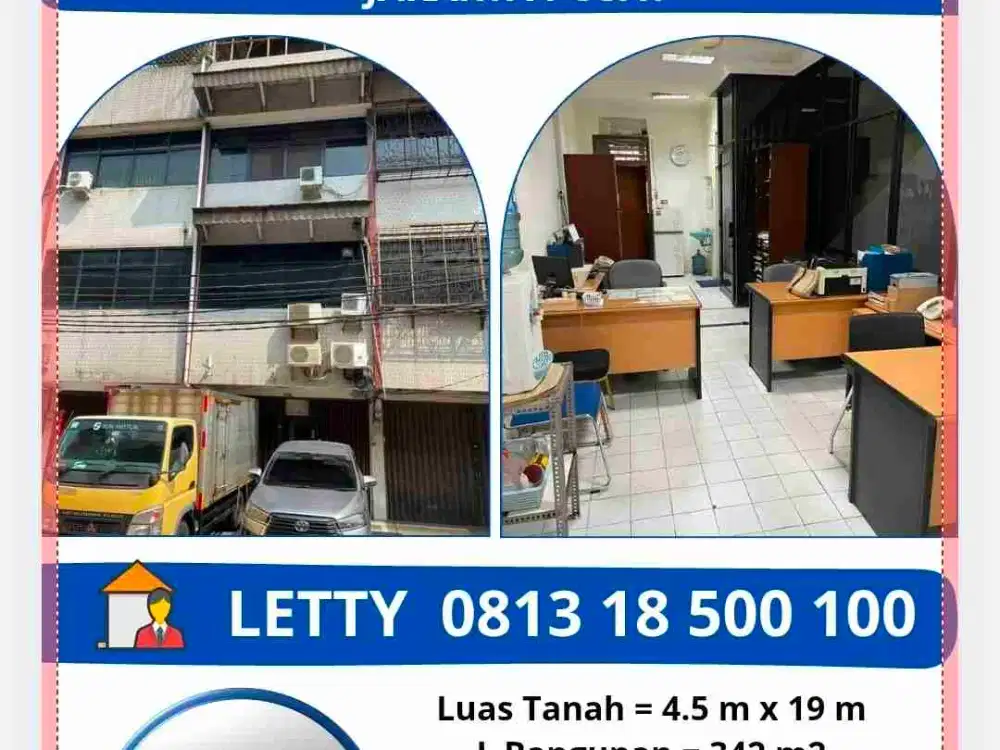 Ruko 4 Lantai Pangeran Jayakarta Jakarta Pusat Lokasi Strategis Siap Pakai