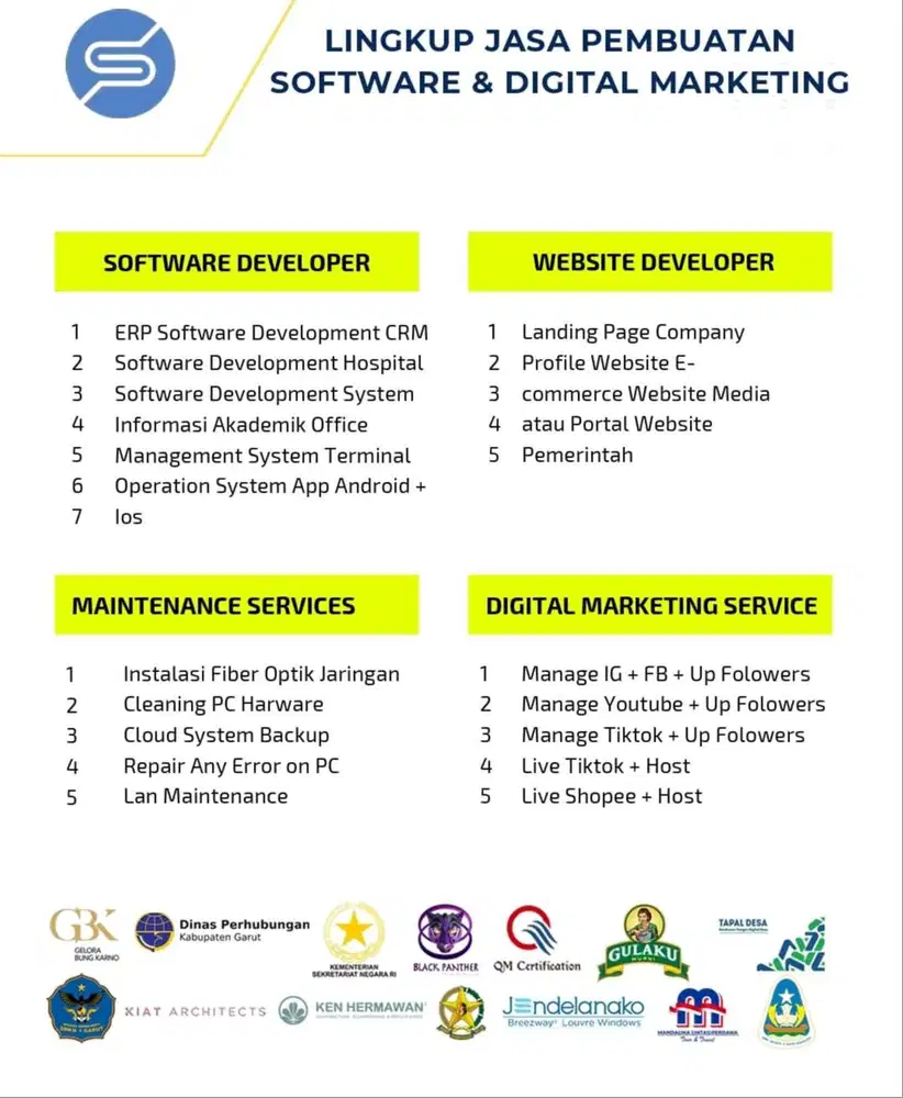 JASA PEMBUATAN SOFTWARE / APLIKASI PROFESIONAL & WEBSITE