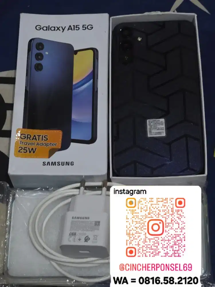 Jual hp istimewa SAMSUNG A15 5g 8/256 siap pakai free adaptor dan case