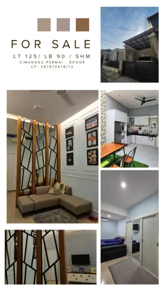 Dijual Rumah Tinggal Nyaman Cimanggu Bogor Kota