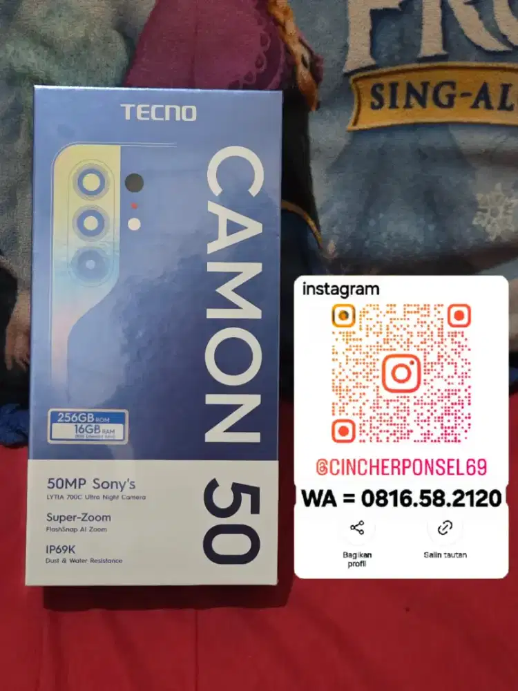 PROMO TECNO CAMON 50 NEW ARRIVAL 
BARANG BARU, SEGEL 
GARANSI RESMI