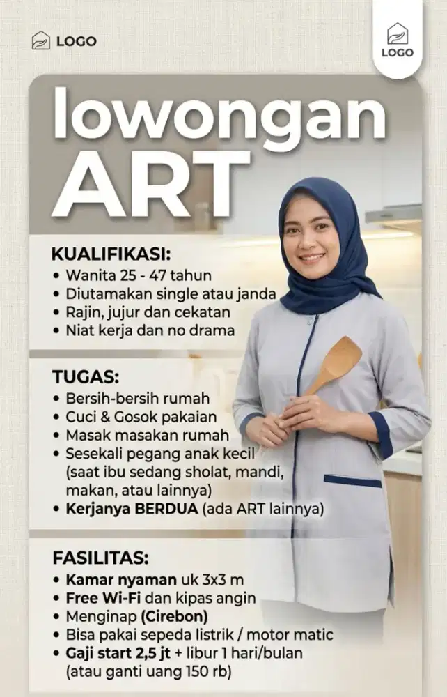 Loker ART Menginap