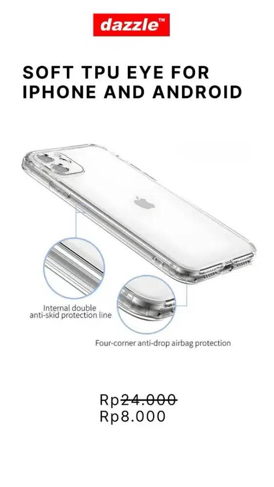 Soft TPU Eye for iphone and android