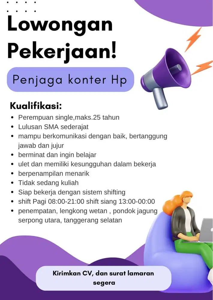 Lowongan penjaga konter