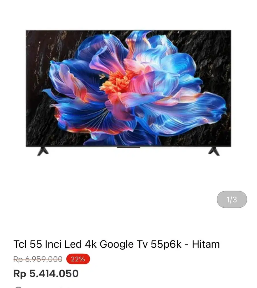 TCL GOOGLE TV 4K 55 inci
