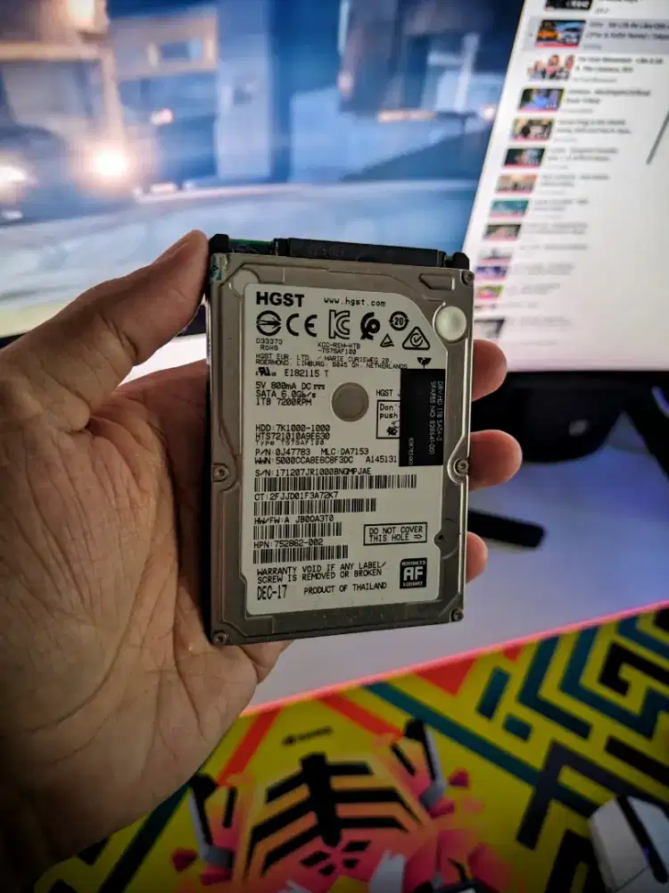hdd ori (no refurbish) 1tb like new 100% healty