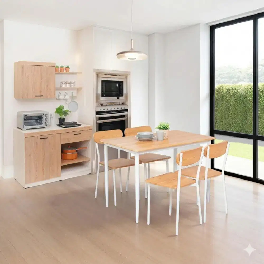 SET MEJA MAKAN DAN KITCHEN SET RUANG DAPUR