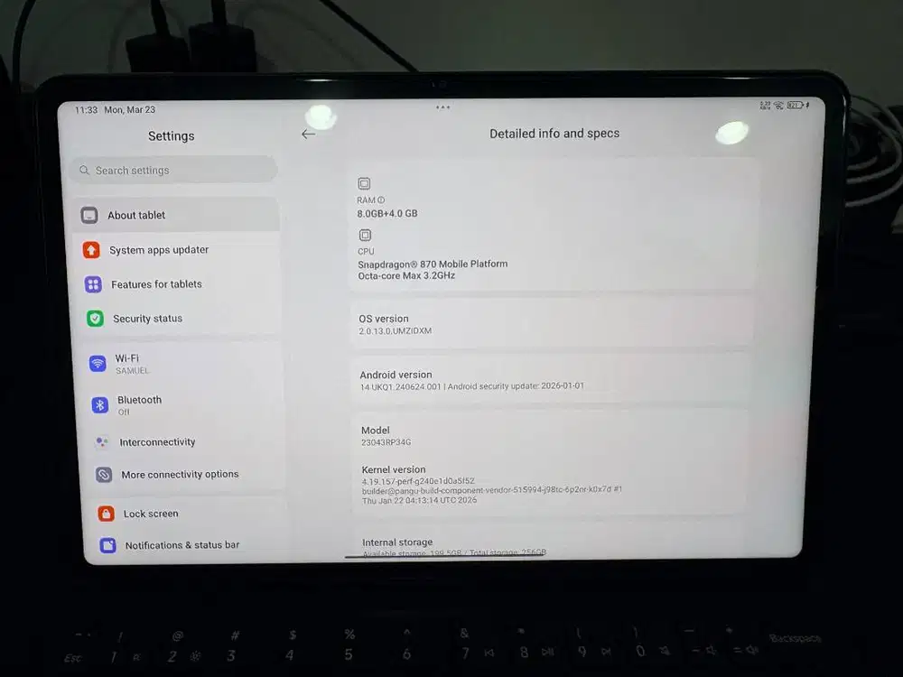 Dijual Tablet Xiaomi Mipad6 Mulus Free Keyboard