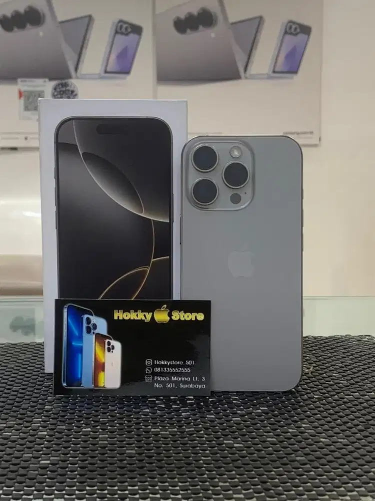 Iphone 16pro/256gb Natural titanium garansi ibox April 2026 bh 98%