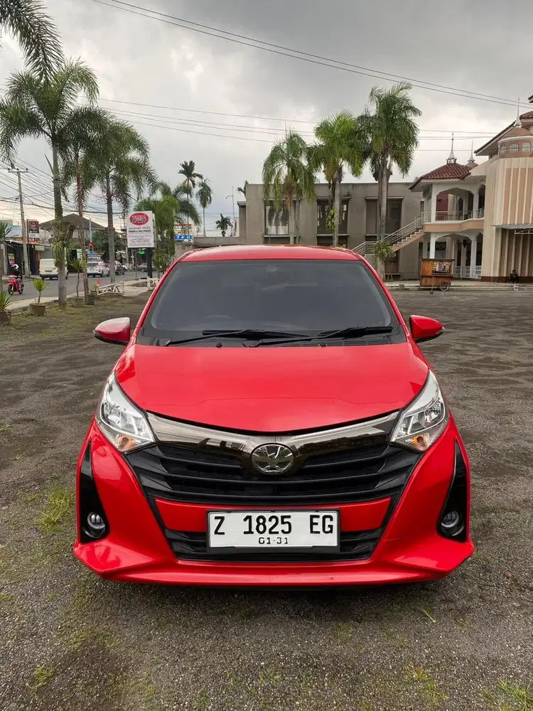 Toyota Calya G MT facelift 2020 merah terawat mulus antik manual