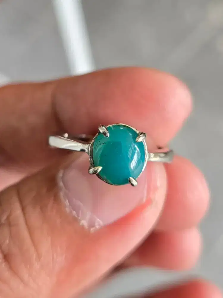 Natural Bacan Ring Perak ring size 7/15