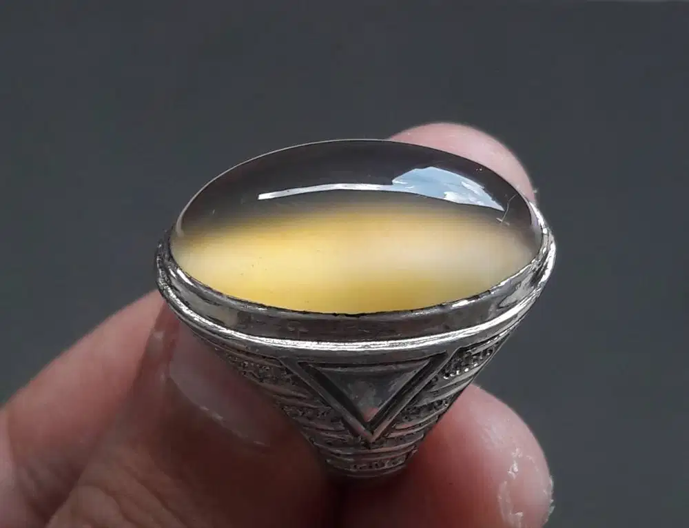 2 Cincin Batu Raflesia Anggur & Orange Murah