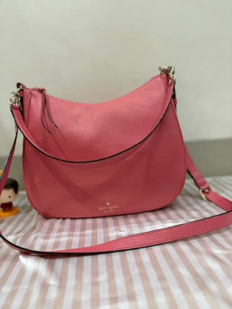 Preloved Tas Kate Spade Pink Hobo Small slingbag