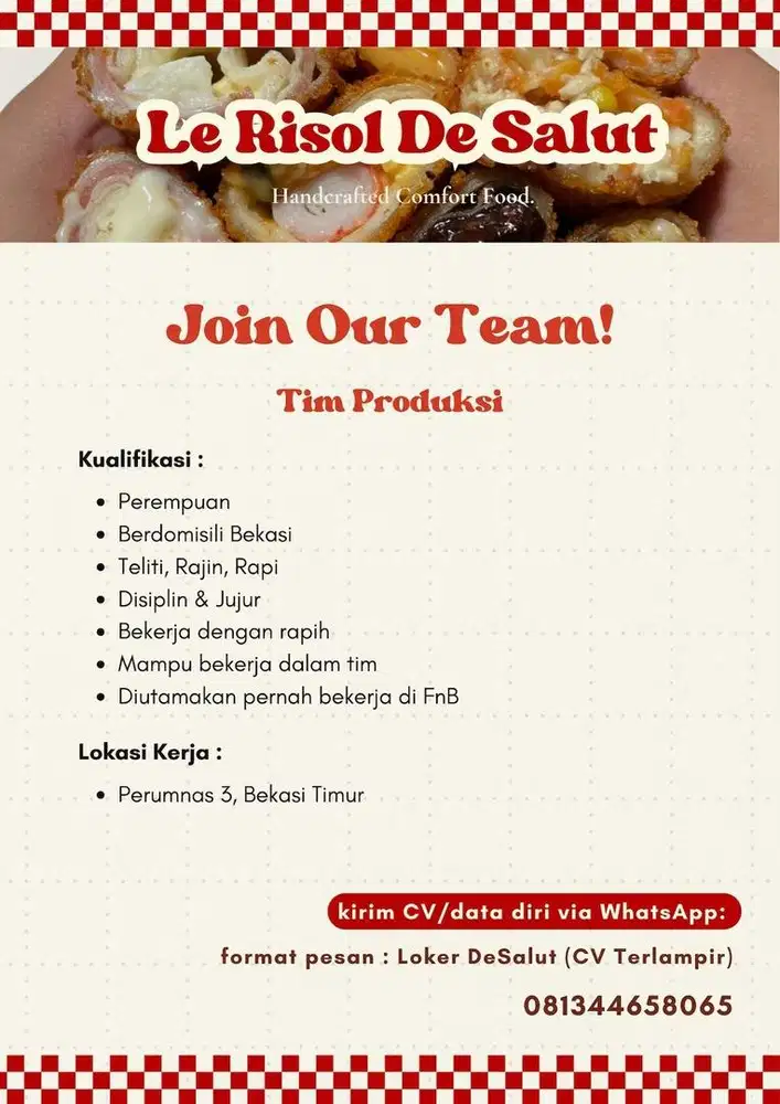 Tim Produksi - Risol Mayo DeSalut