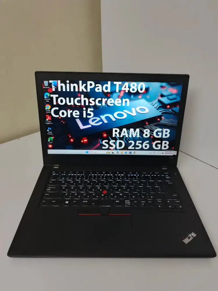ThinkPad T480 Touchscreen Core i5 Gen8 RAM 8GB SSD 256GB — Siap Pakai