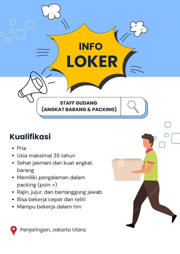 LOWONGAN KERJA STAFF GUDANG & PACKING