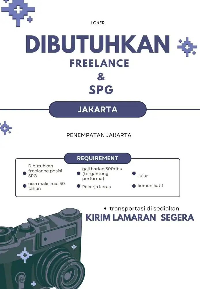 Dibutuhkan freelance & SPG Jakarta