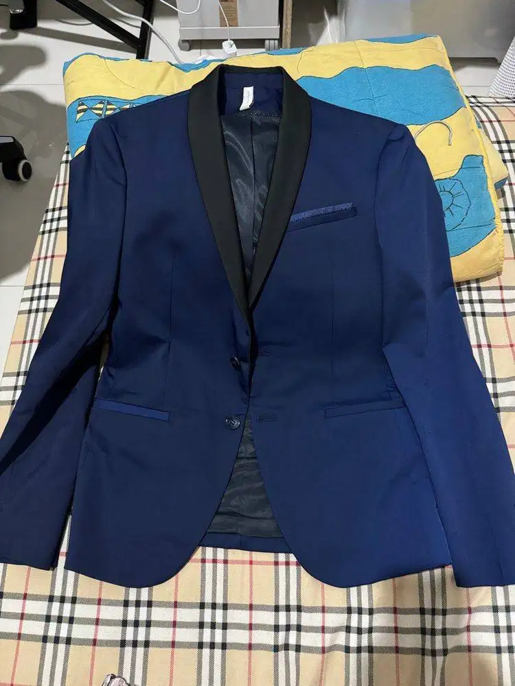 Zara Man one set (Suit + Pants) Navy, never been used! Mulus 99% ORI!