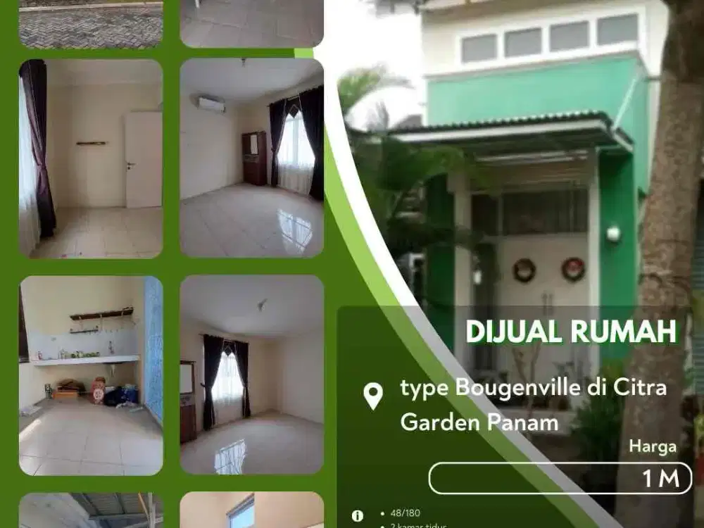 Dijual Rumah Daerah Panam Komplek Citra Garden Pekanbaru Kota!