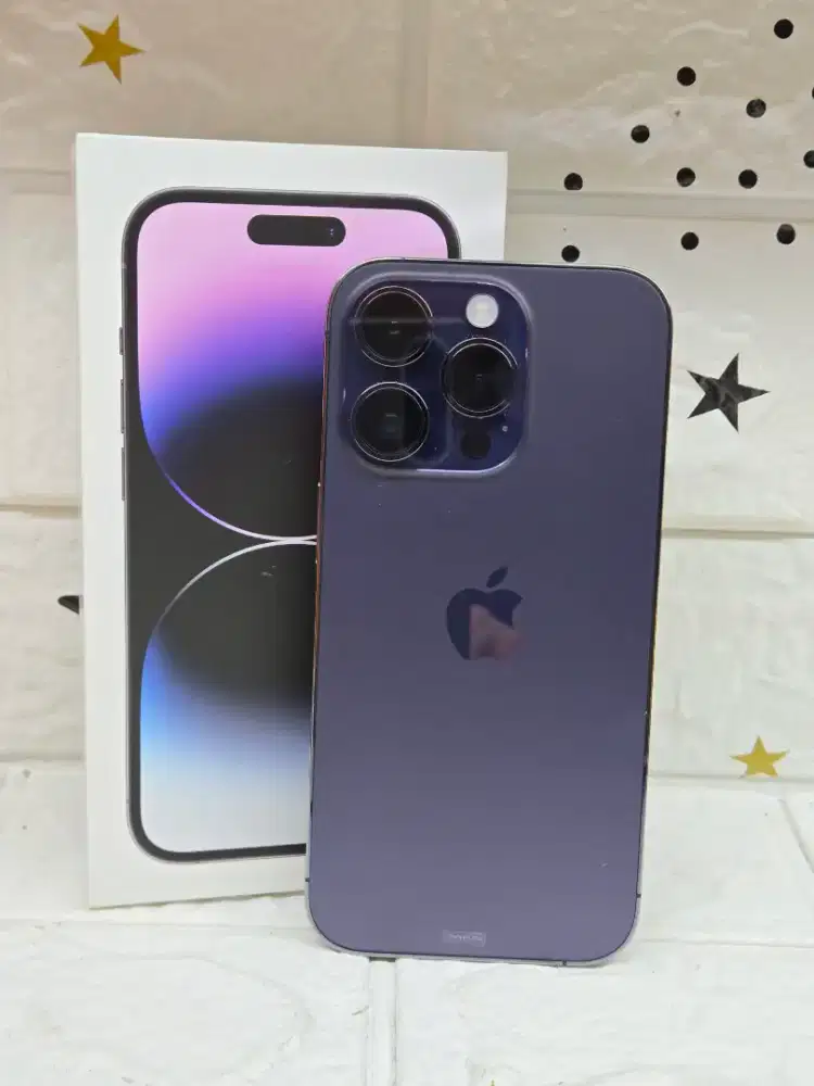 Iphone 14 pro 128gb purple second resmi