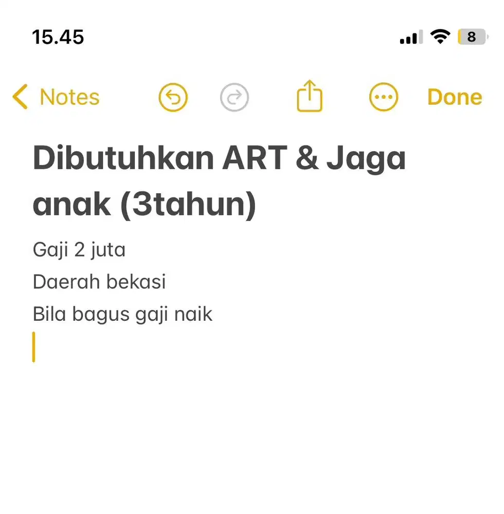 Lowongan ART dan Jaga anak