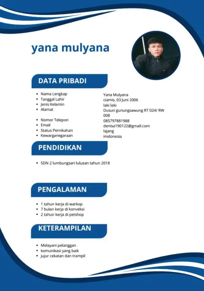 Nyari kerjaan yang bisa nginep