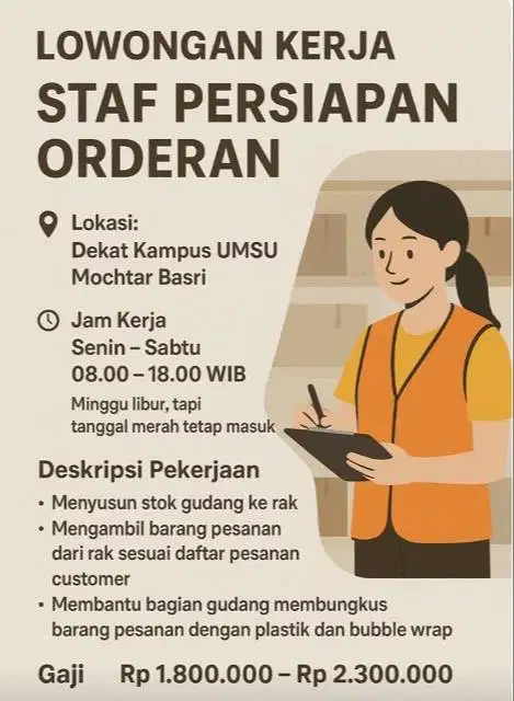 Staf Persiapan Orderan