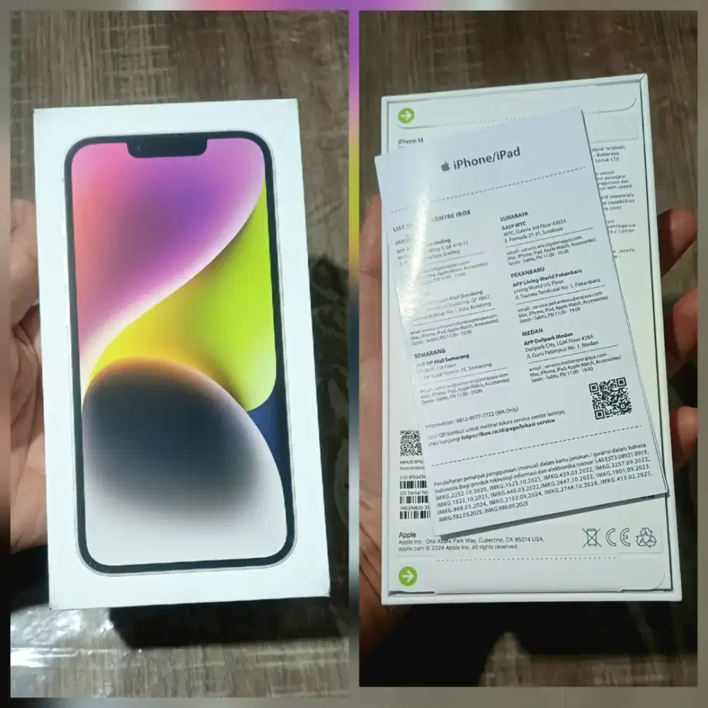 iPhone 14 Starlight 128GB – Baru Masih Segel, Garansi Resmi iBox