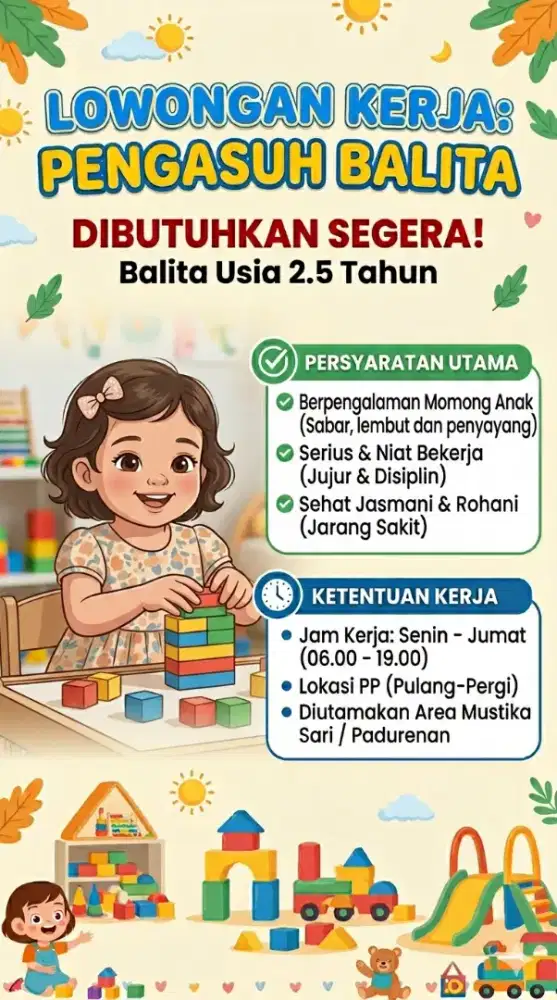 Dicari Pengasuh Anak
