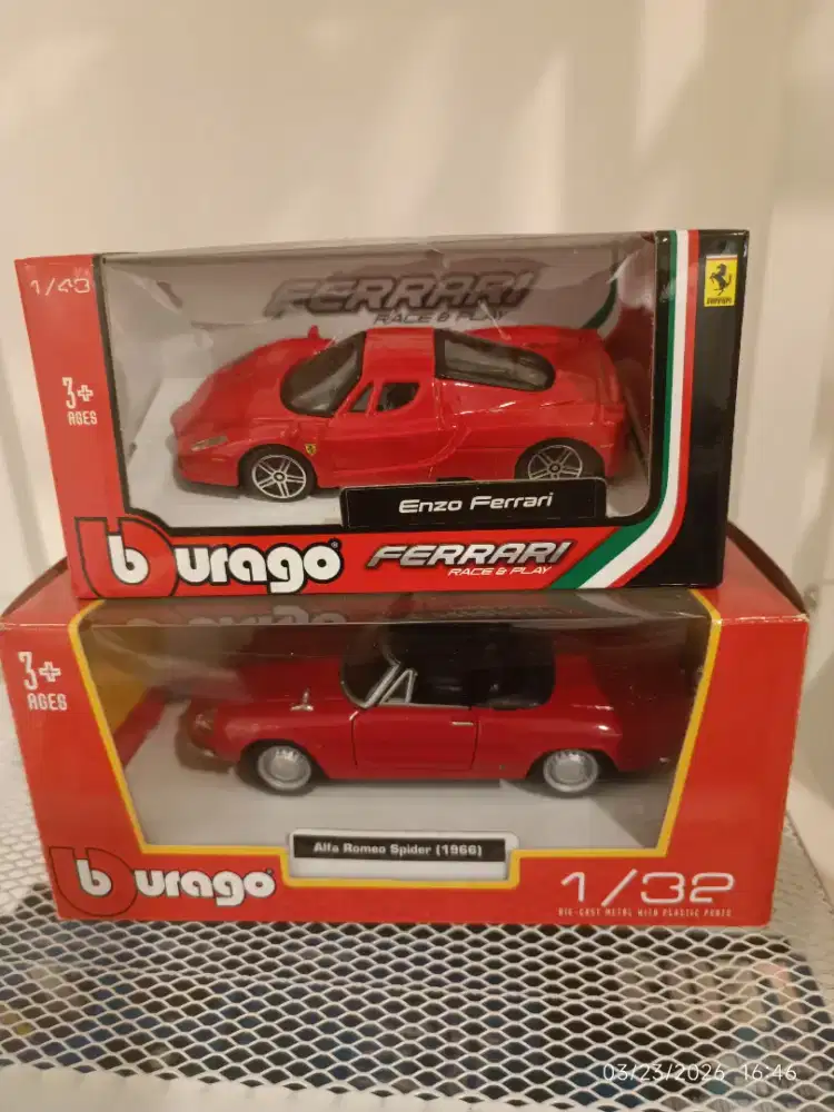 Burago Shell Vpower Ferrari Set