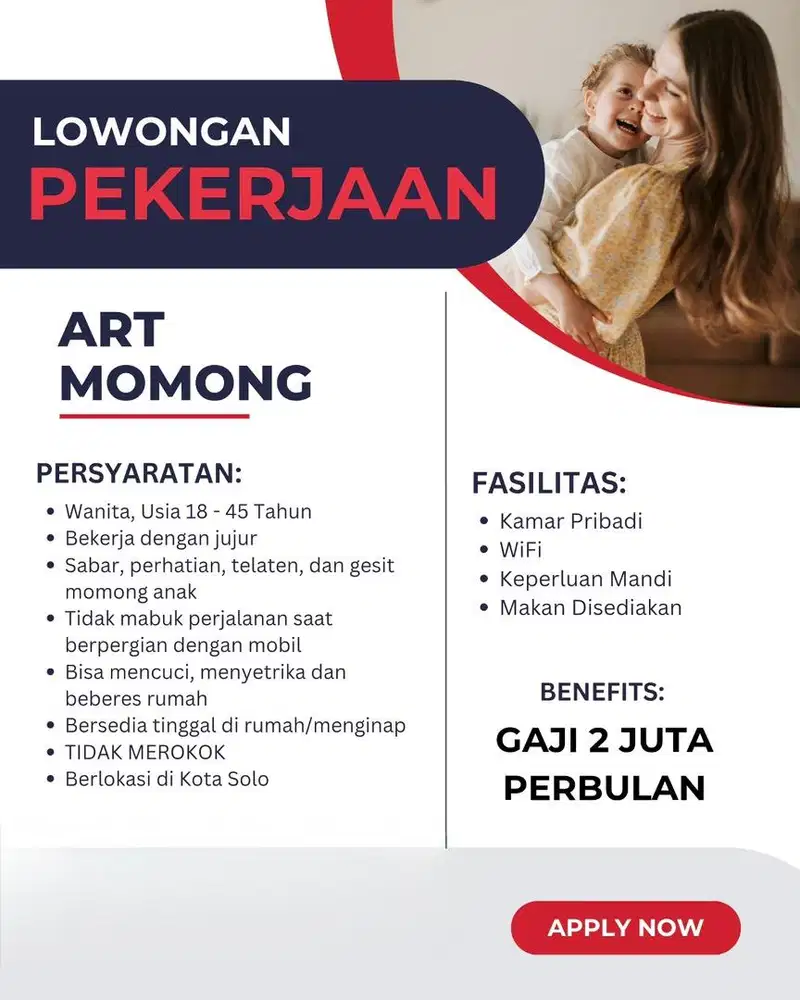 DIBUTUHKAN ART MOMONG