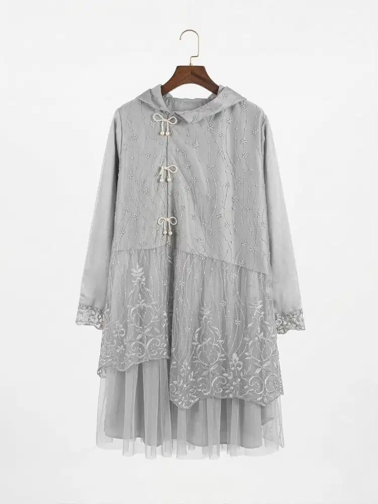 Baju kondangan grey satu set