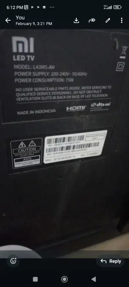 Jual TV Rusak Merk Xiaomi