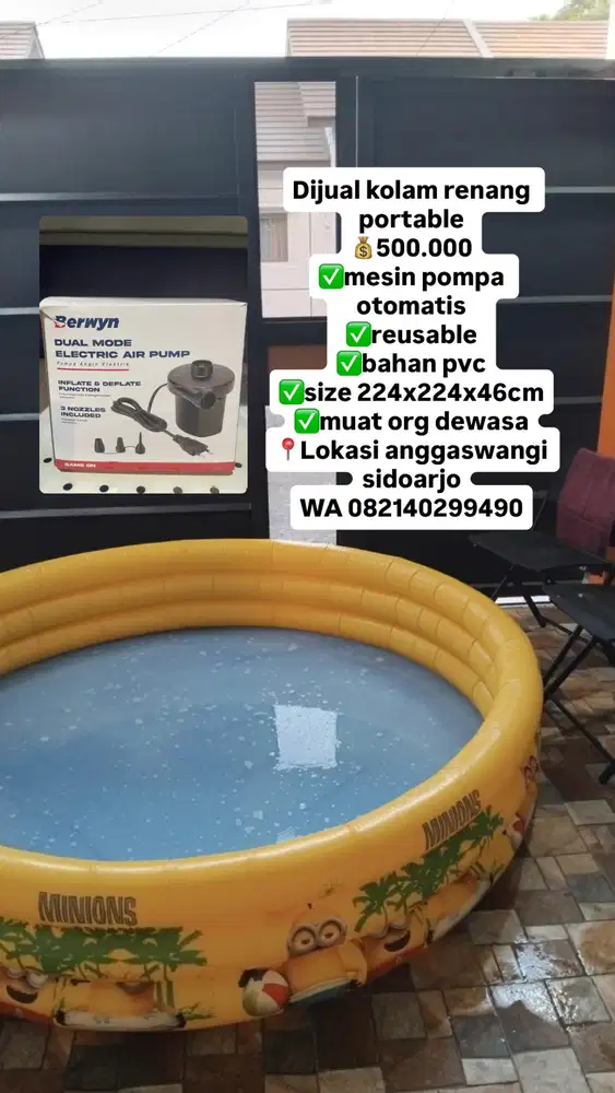 Dijual kolam renang pompa