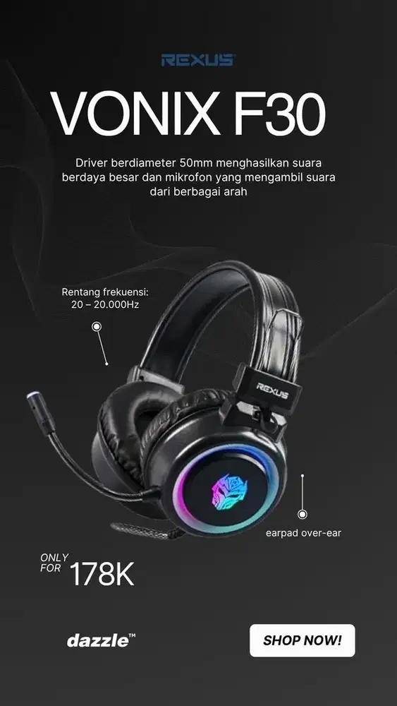 Headset rexus Vonix F30