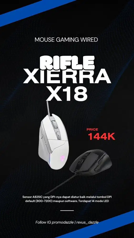 Mouse gaming rifle xierra X18
