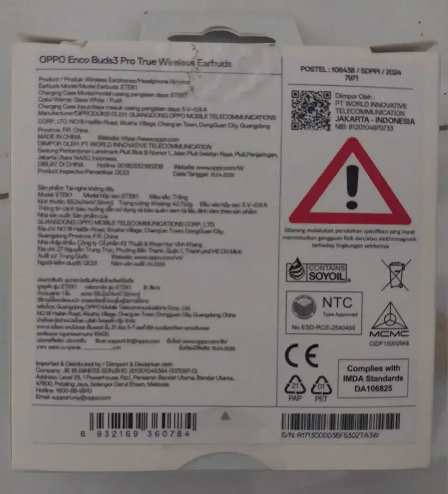 Bismilah numpang jual OPPO Enco Buds3 Pro original masih baru