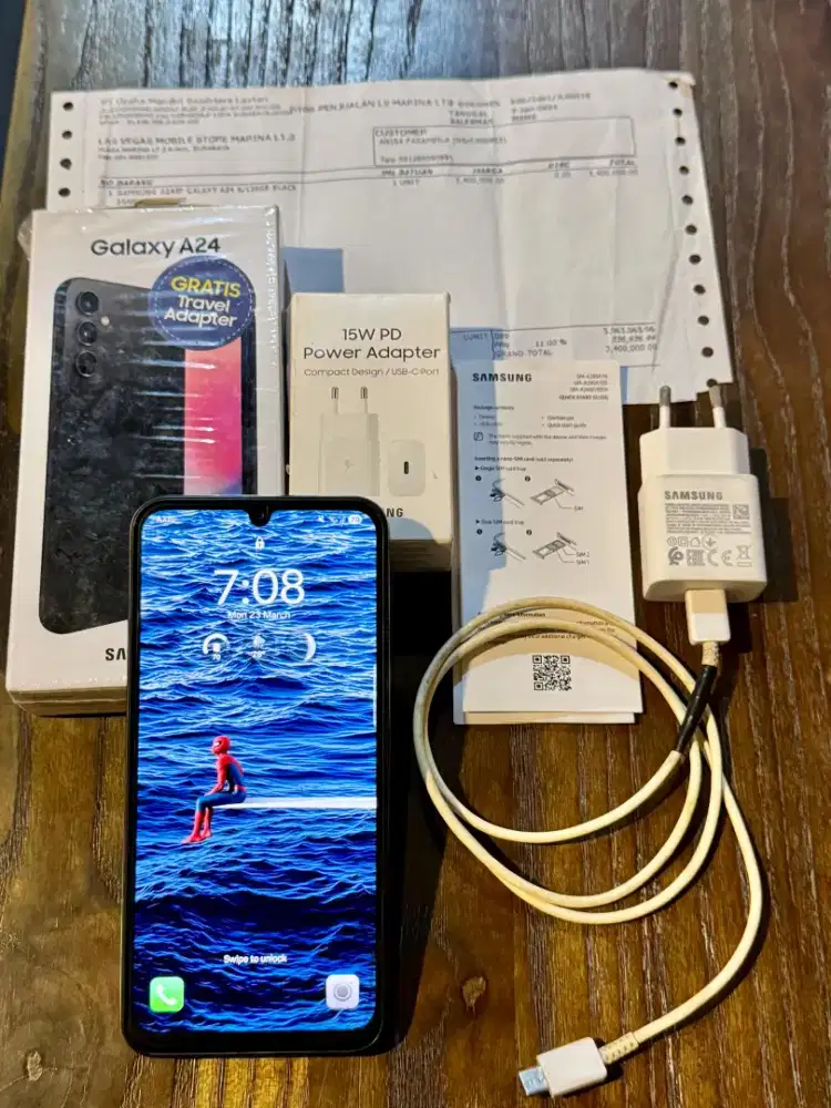 Samsung Galaxy A24 Black 8/128GB resmi SEIN