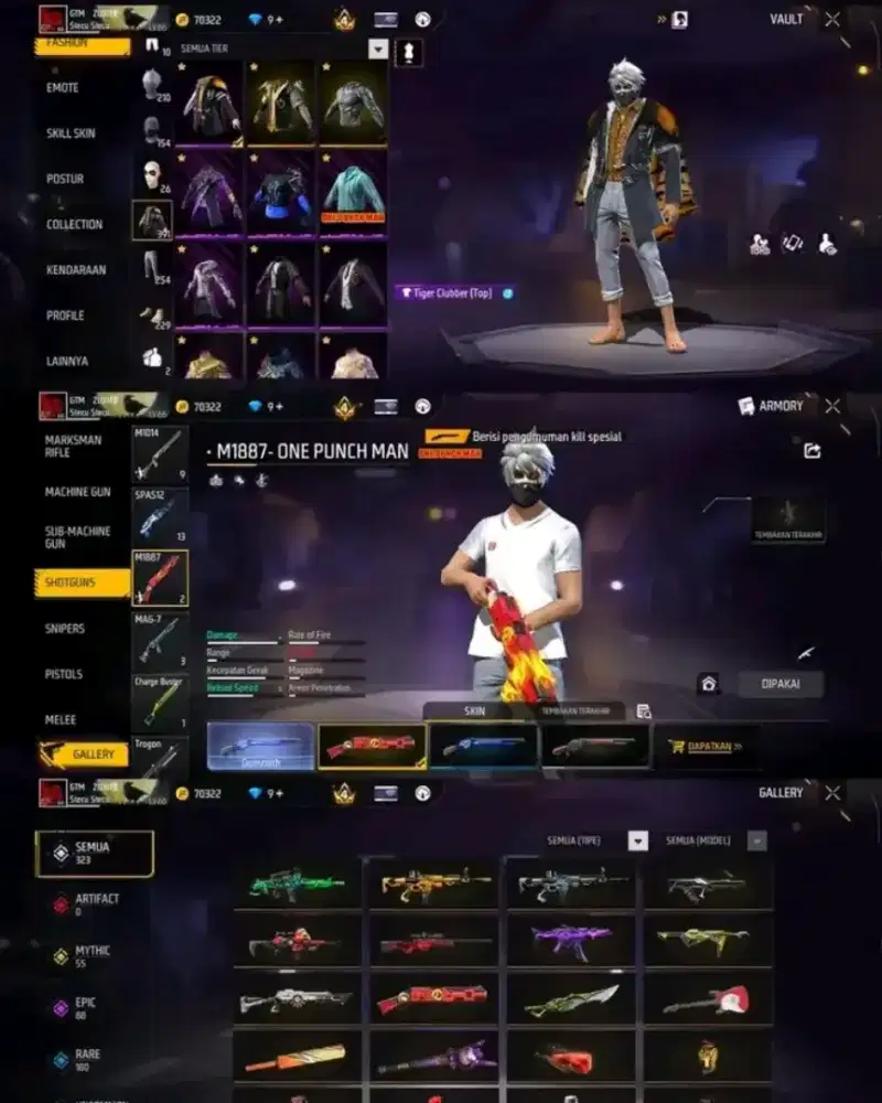 JUAL AKUN FF SULTAN BAGUS MURAH MERIAH AMAN DAN AMANAH