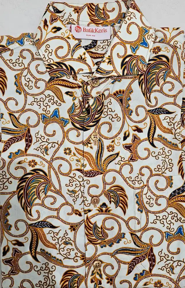 Jual batik lengan panjang merek Batik Keris, Size S.