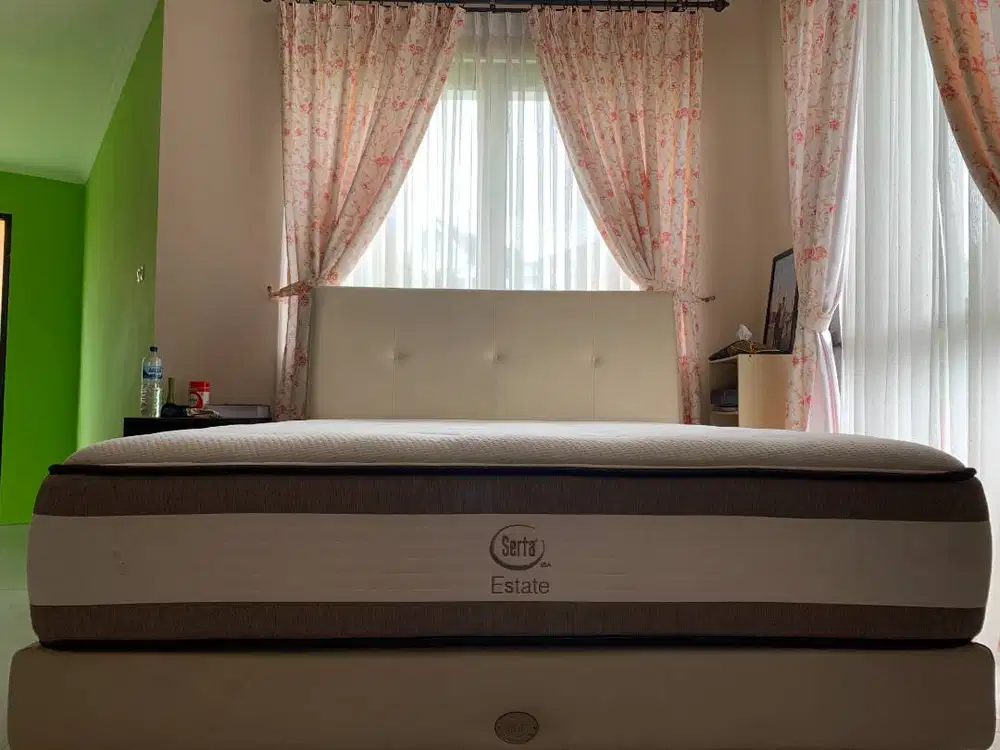 Kasur SERTA Estate 180 x 180 cm Headboard Cream SERTA USA