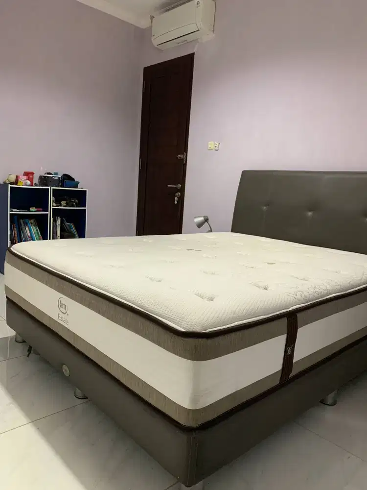 Kasur SERTA Estate 180 x 180 cm Headboard Coklat SERTA USA