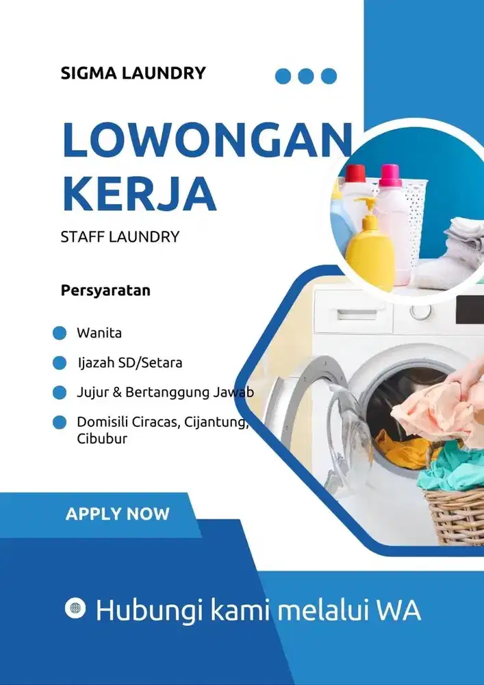 Lowongan Kerja Staff Laundry