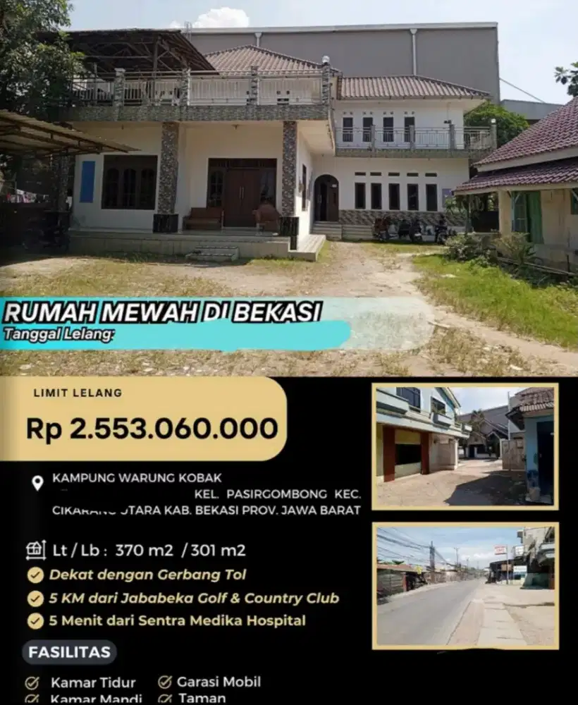 Dijual Rumah Kampung Warung Kobak Cikarang Utara