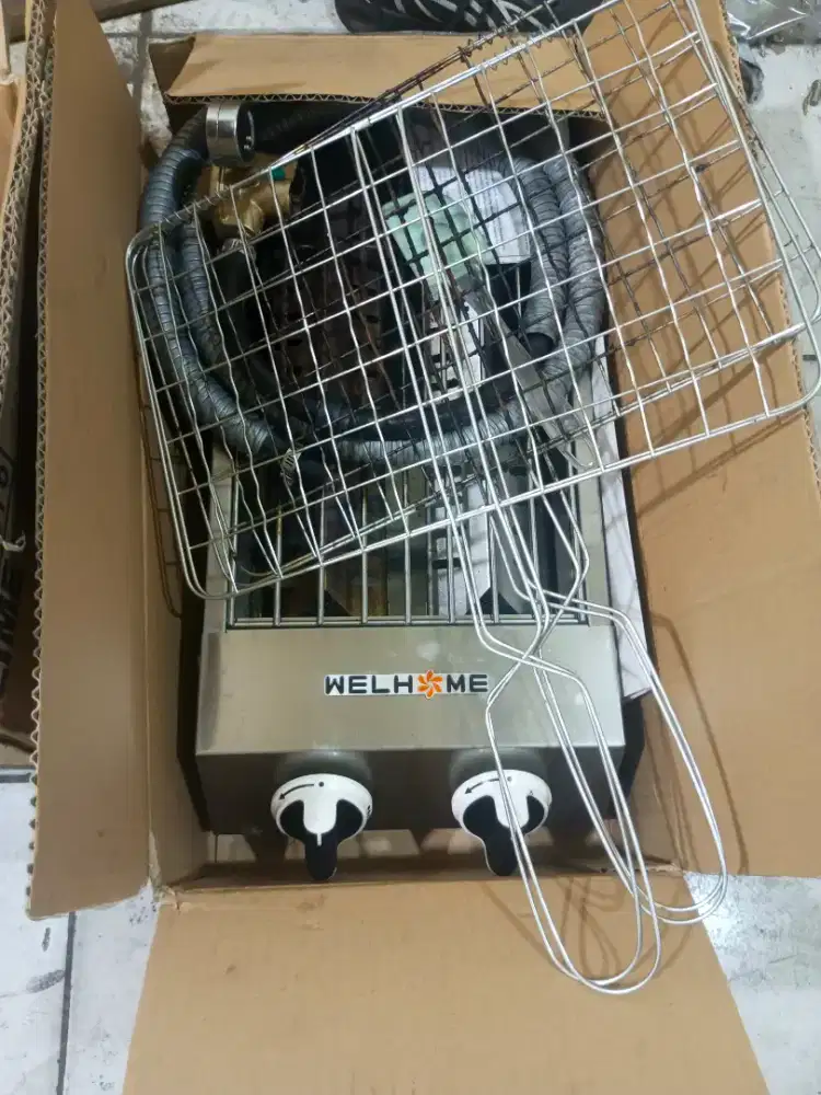 kompor pemanggang 2 tungku