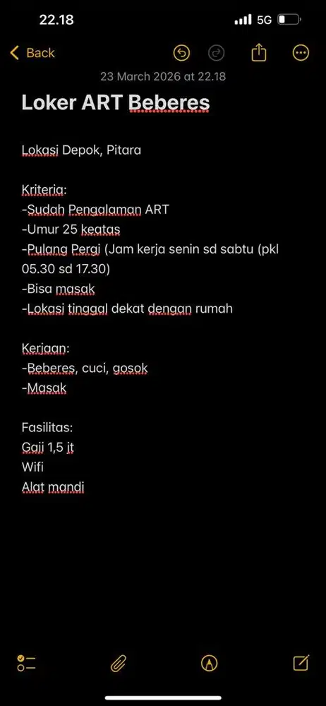 Asisten Rumah Tangga (ART)