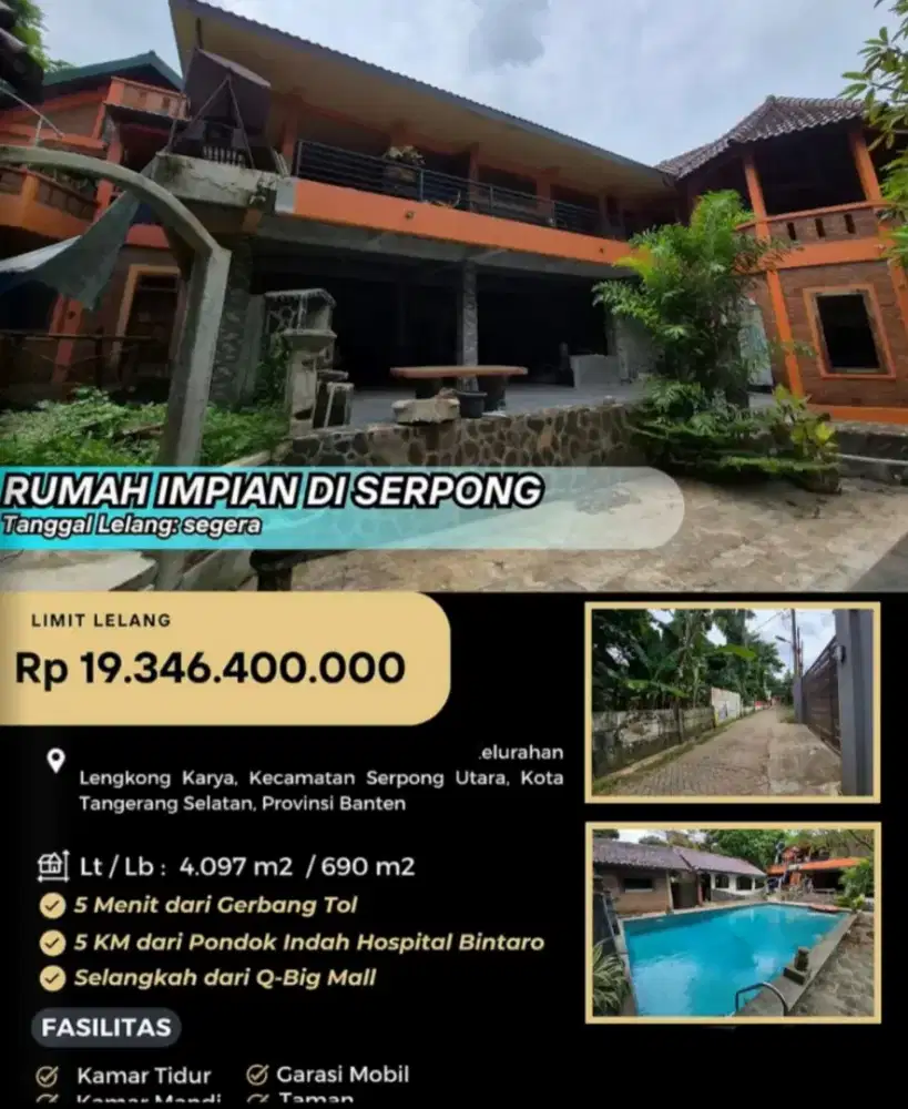 Dijual Rumah Lengkong Karya Serpong Utara