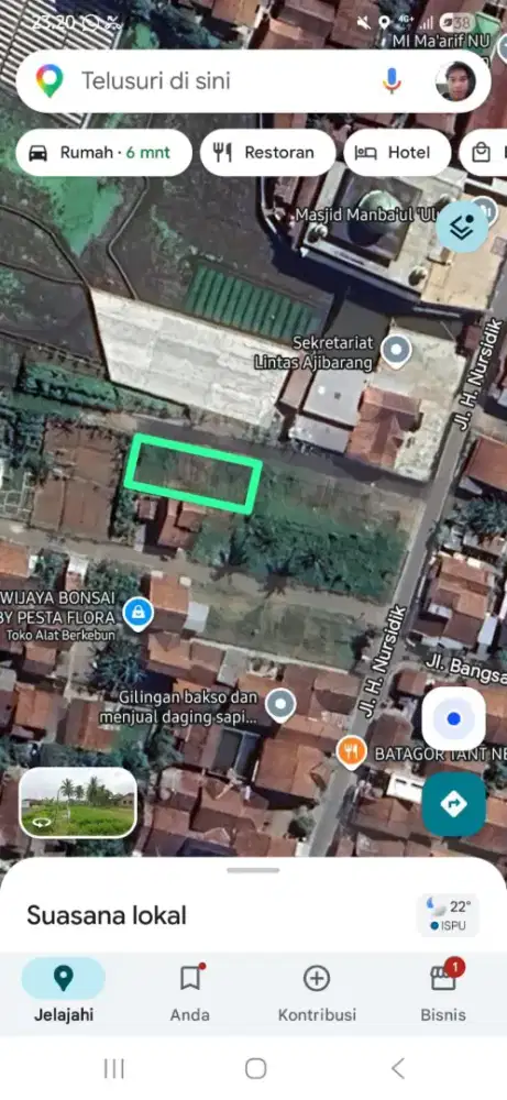 Dijual Tanah di Ajibarang, Sangat strategis