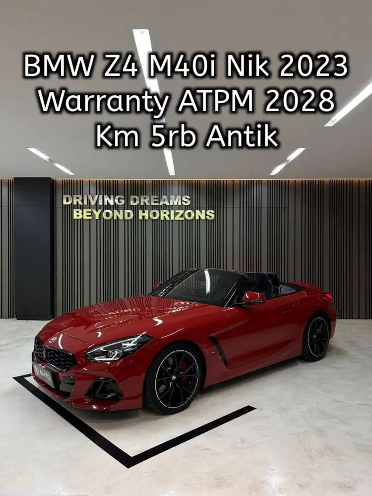 BMW All New Z4 Roadster AT 2023 Merah M40i 3.000cc Km5rb B29AMI